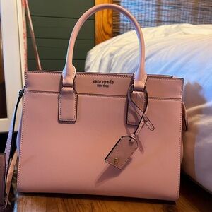 Kate Spade Cameron medium satchel in Light Crepe